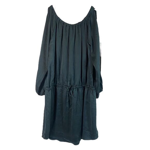 Chaser Emerald Green Cold Shoulder Slit Sleeves Dress Women SZ M - Picture 7 of 10